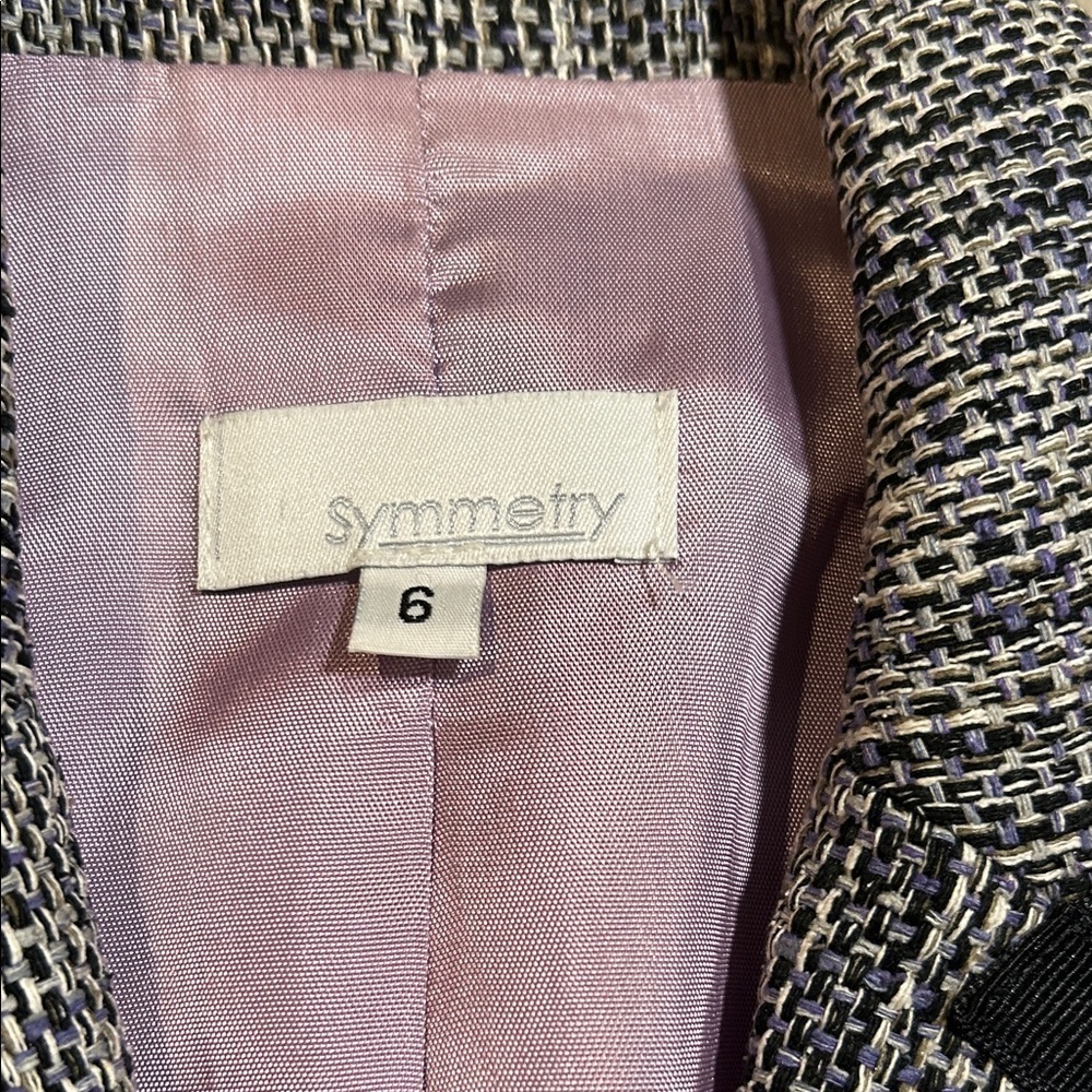 Symmetry Black and Purple Textured Blazer - Picture 3 of 11